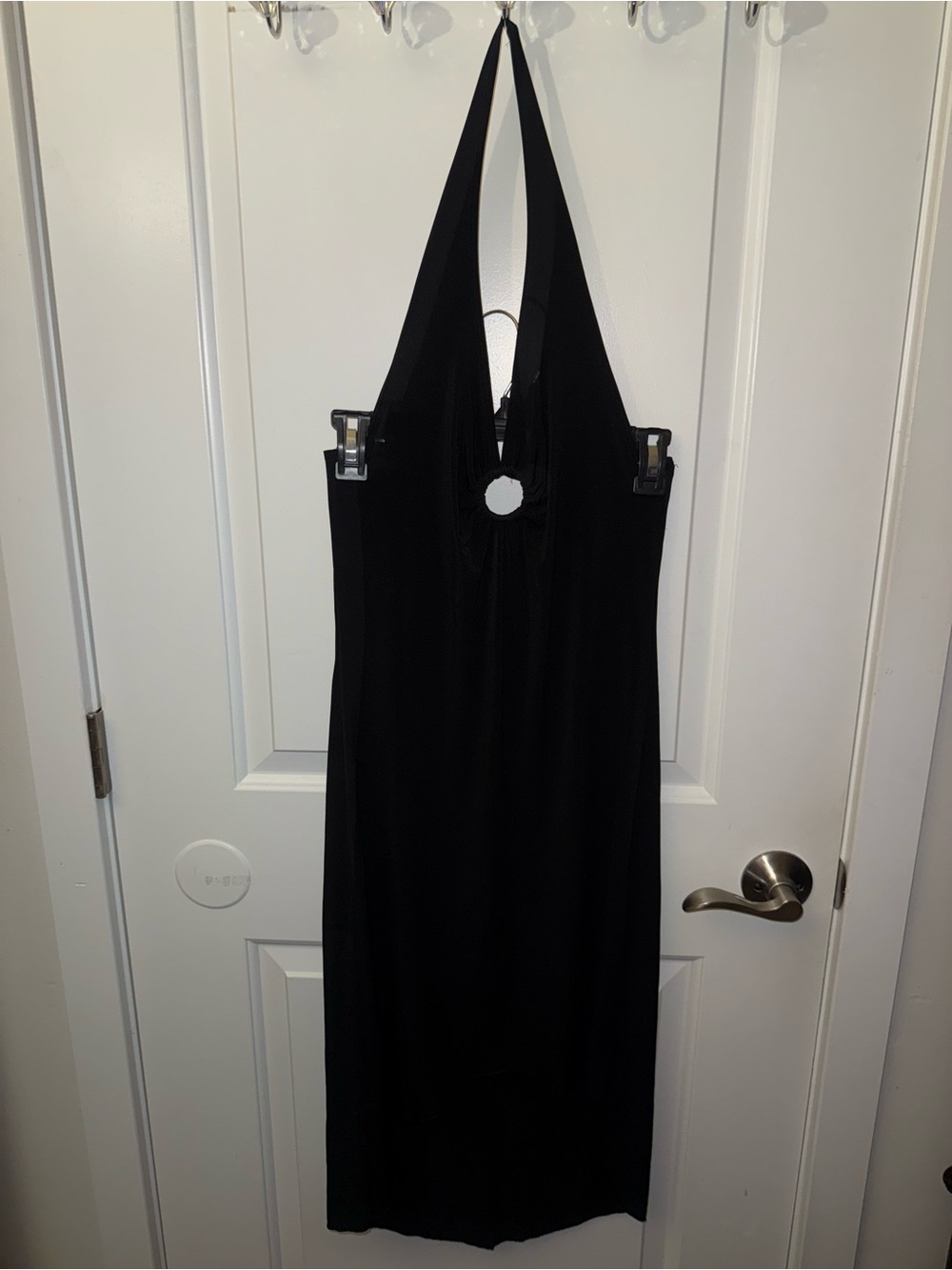 Koji Yohji Black Halter Midi Dress Size Large Preowned